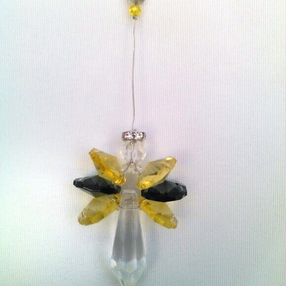 Bumble Bee Crystal Angel Rainbow Maker Suncatcher Rearview/ Window Ornaments - Picture 2 of 8